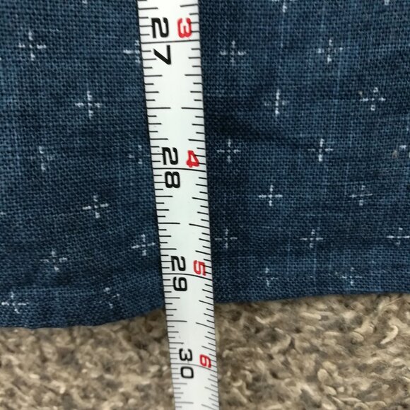 Taylor Stitch Shirt Jack Geometric L/S Button Up Indigo Blue Mens Small (38) - Picture 8 of 9